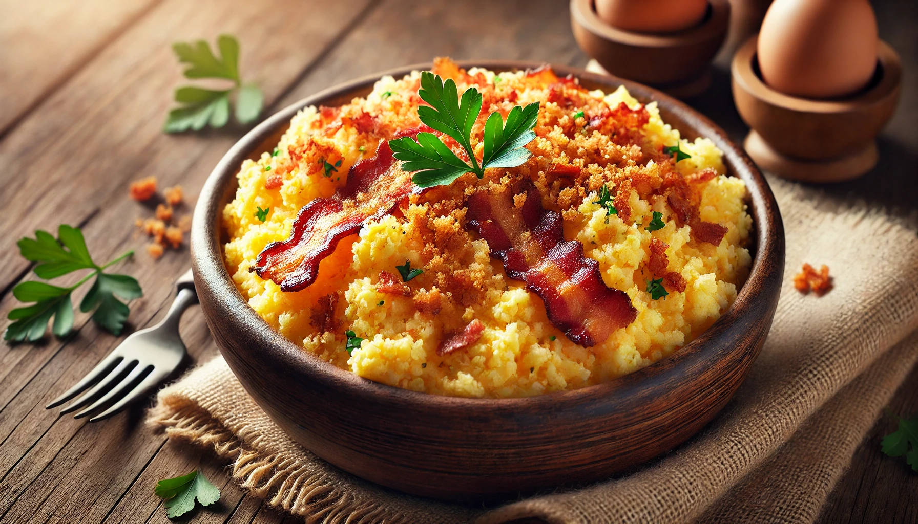Farofa de Bacon com Ovo e Temperos Especiais